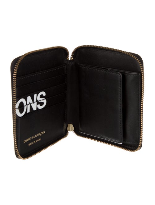 Comme des Garçons Leather Graphic Print Compact Wallet