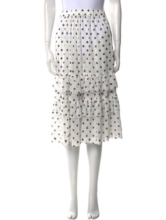 Comme des Garçons Polka Dot Print Knee-Length Skirt