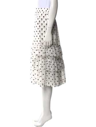 Comme des Garçons Polka Dot Print Knee-Length Skirt