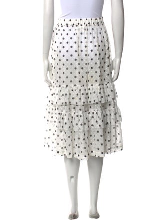 Comme des Garçons Polka Dot Print Knee-Length Skirt