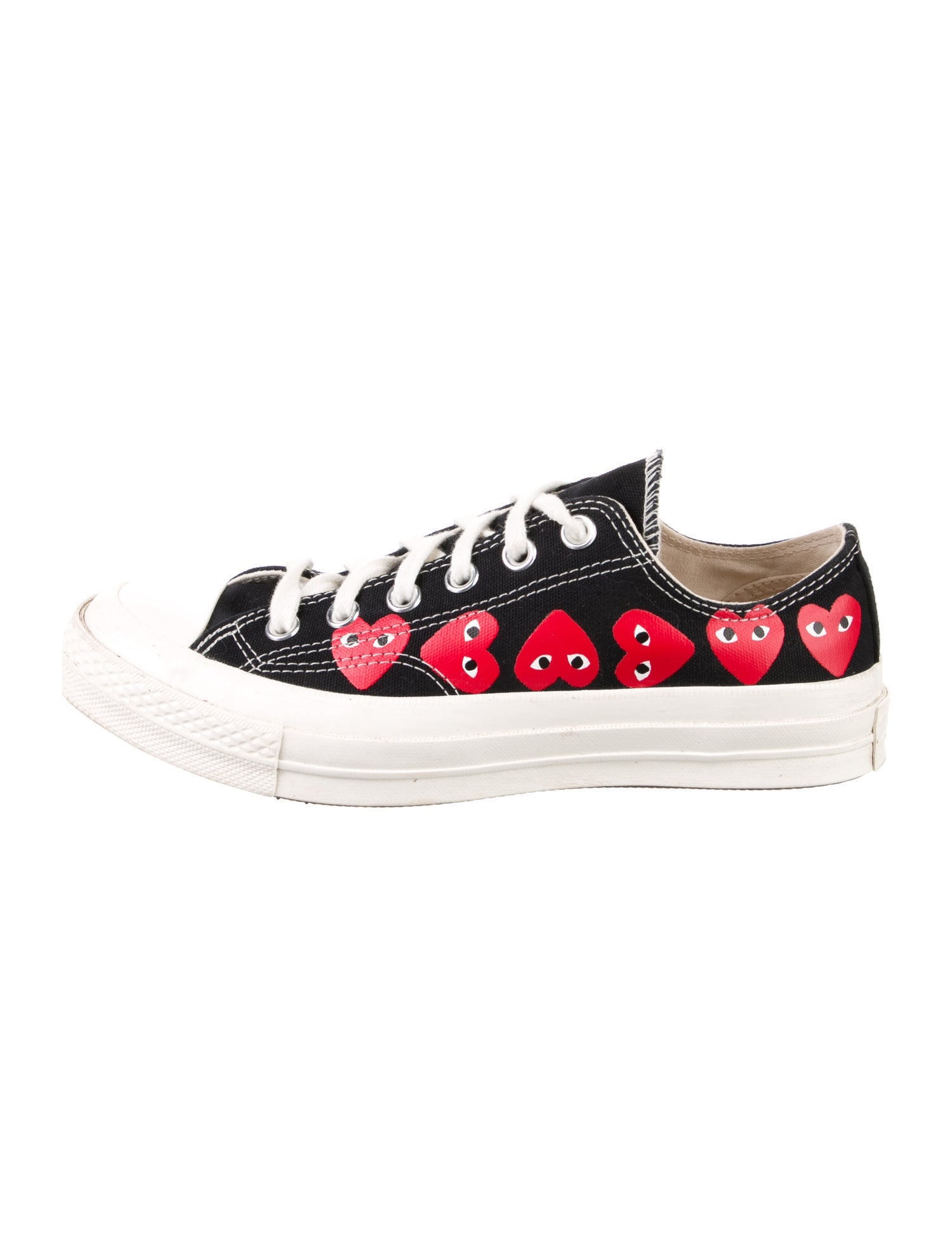 Comme des Garçons Canvas Printed Sneakers