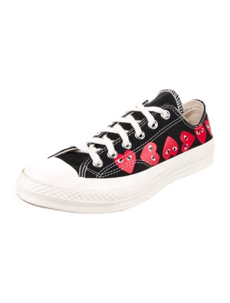 Comme des Garçons Canvas Printed Sneakers