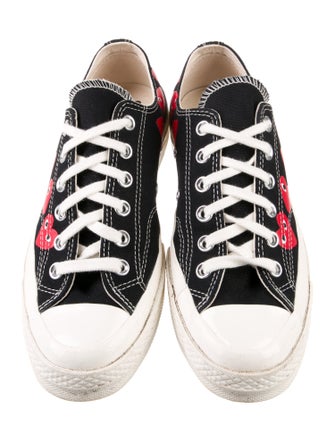 Comme des Garçons Canvas Printed Sneakers