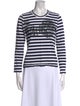 Comme des Garçons Comme des Garçons Striped Crew Neck Top