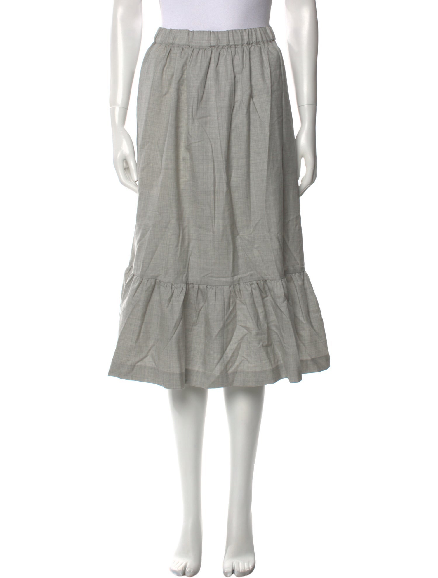 Comme des Garçons Wool Midi Length Skirt