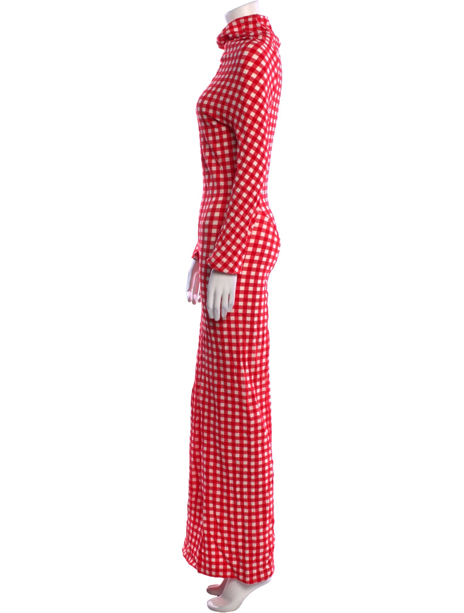 Comme des Garçons Vintage 1997 'Lumps and Bumps' Gingham Long Dress