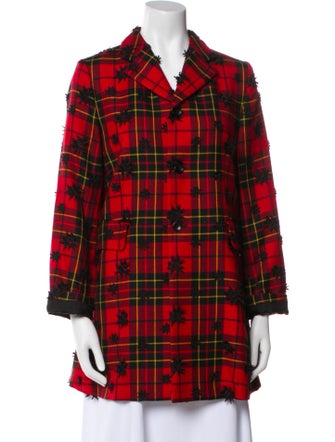 Comme des Garçons Wool Plaid Print Blazer