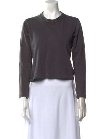 Comme des Garçons Crew Neck Three-Quarter Sleeve Crop Top