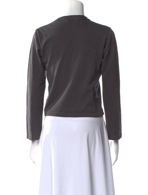 Comme des Garçons Crew Neck Three-Quarter Sleeve Crop Top