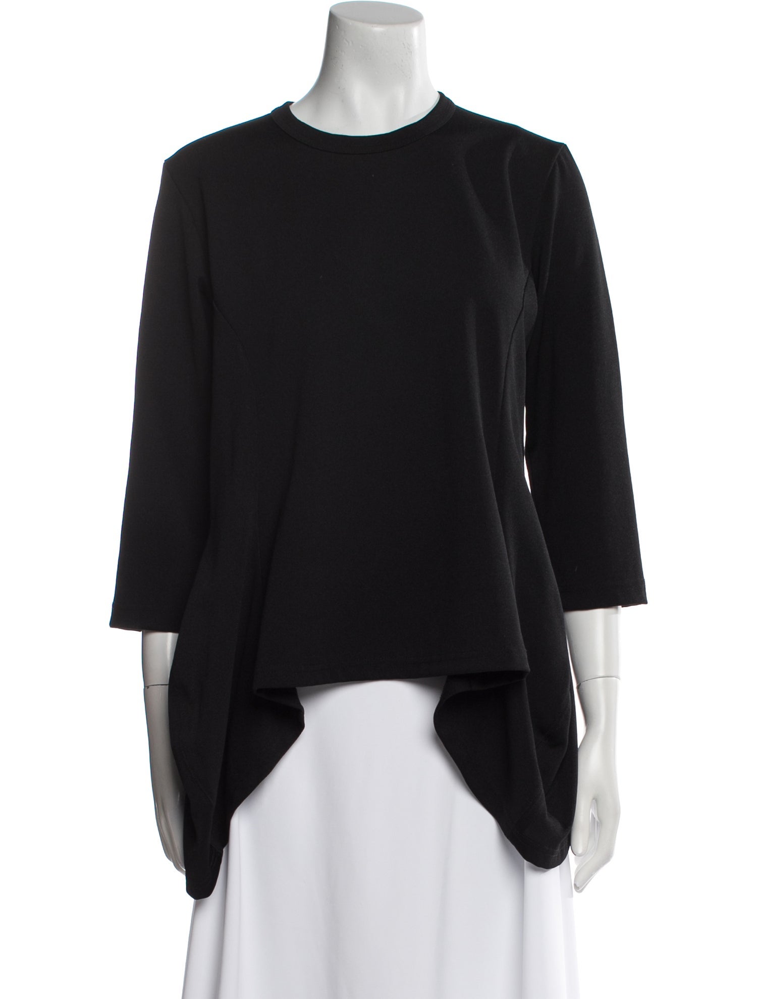 Comme des Garçons Crew Neck Three-Quarter Sleeve Top