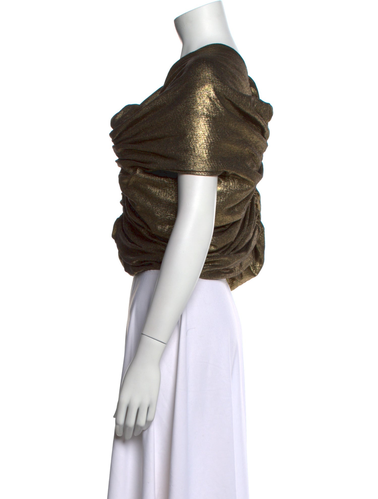 Comme des Garçons Wool Cowl Neck Crop Top