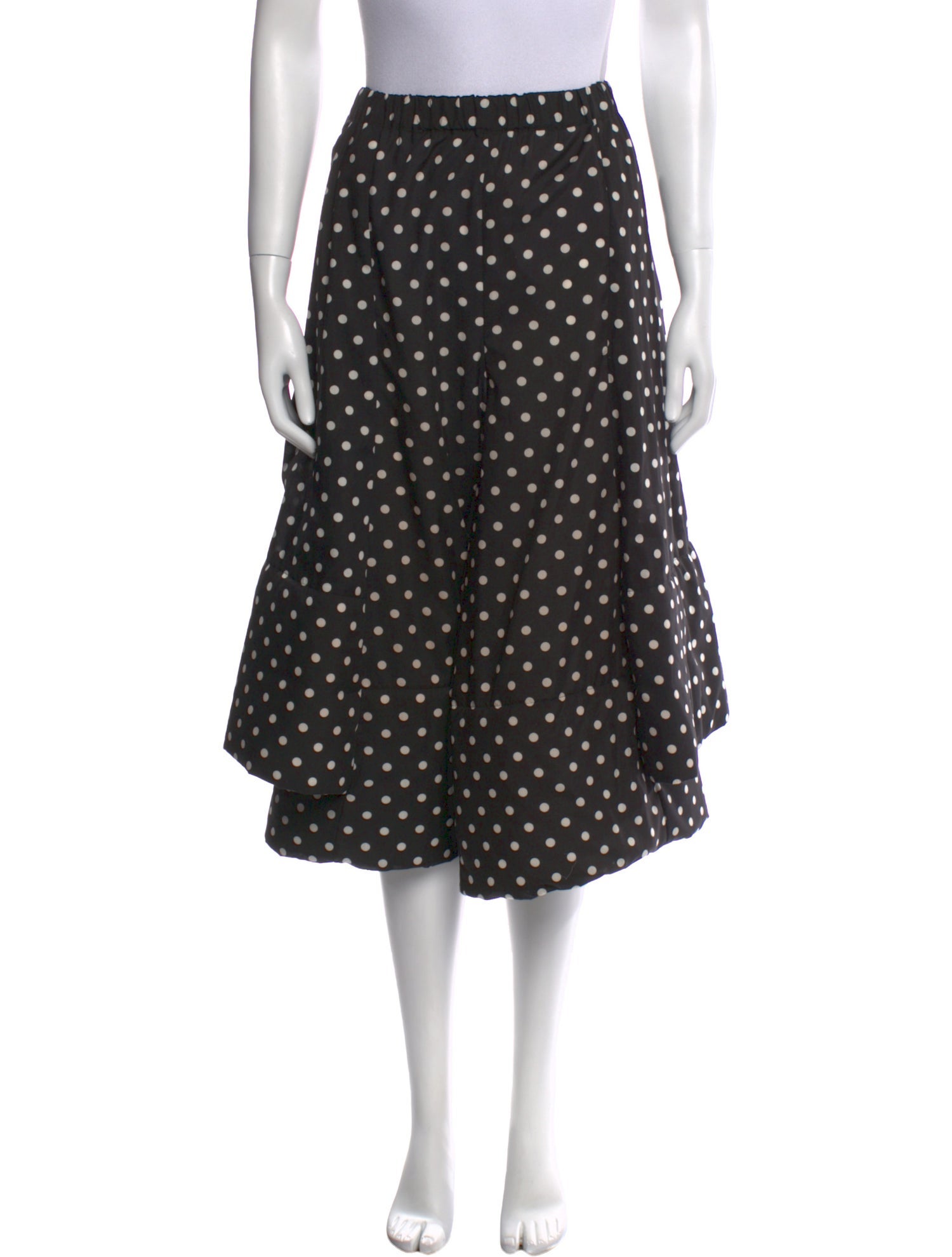 Comme des Garçons Polka Dot Print Wide Leg Pants