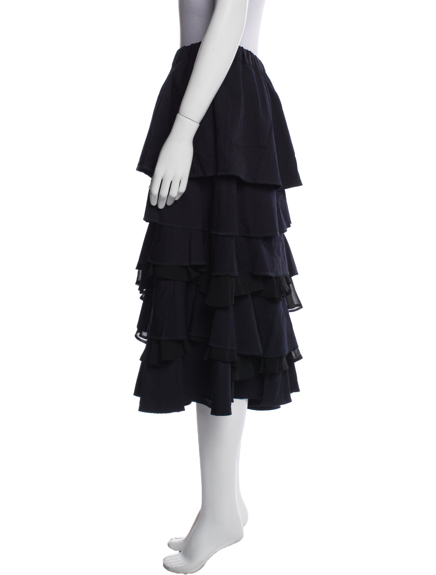 Comme des Garçons Wool Midi Length Skirt