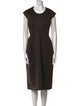 Comme des Garçons Scoop Neck Midi Length Dress