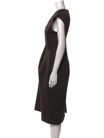 Comme des Garçons Scoop Neck Midi Length Dress
