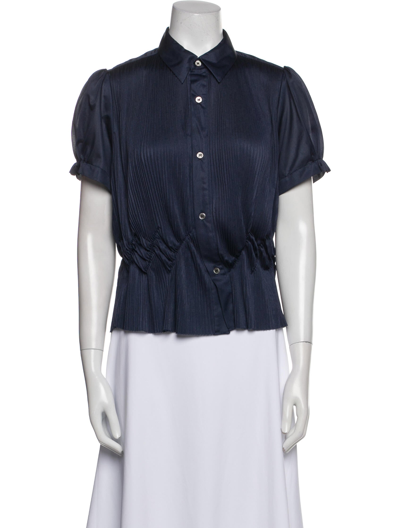 Comme des Garçons Short Sleeve Button-Up Top