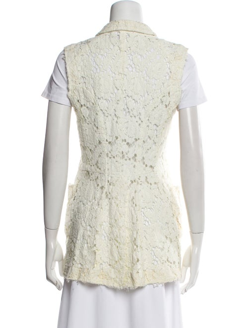 Comme des Garçons Lace Pattern Short Sleeve Button-Up Top