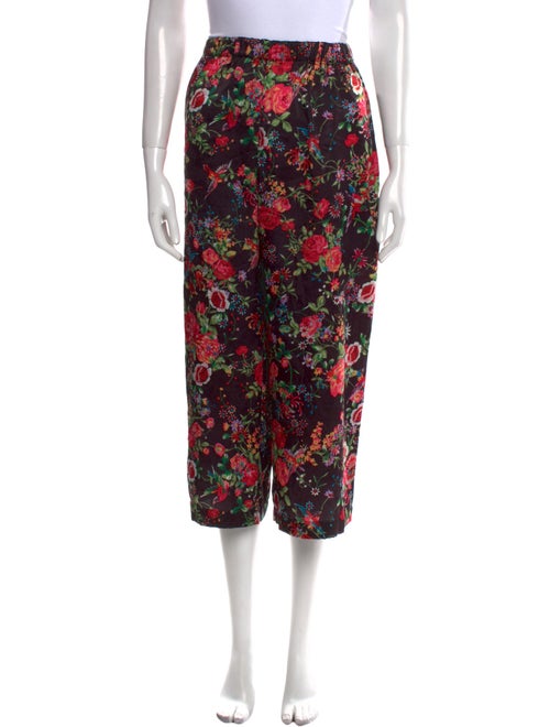 Comme des Garçons Floral Print Wide Leg Pants