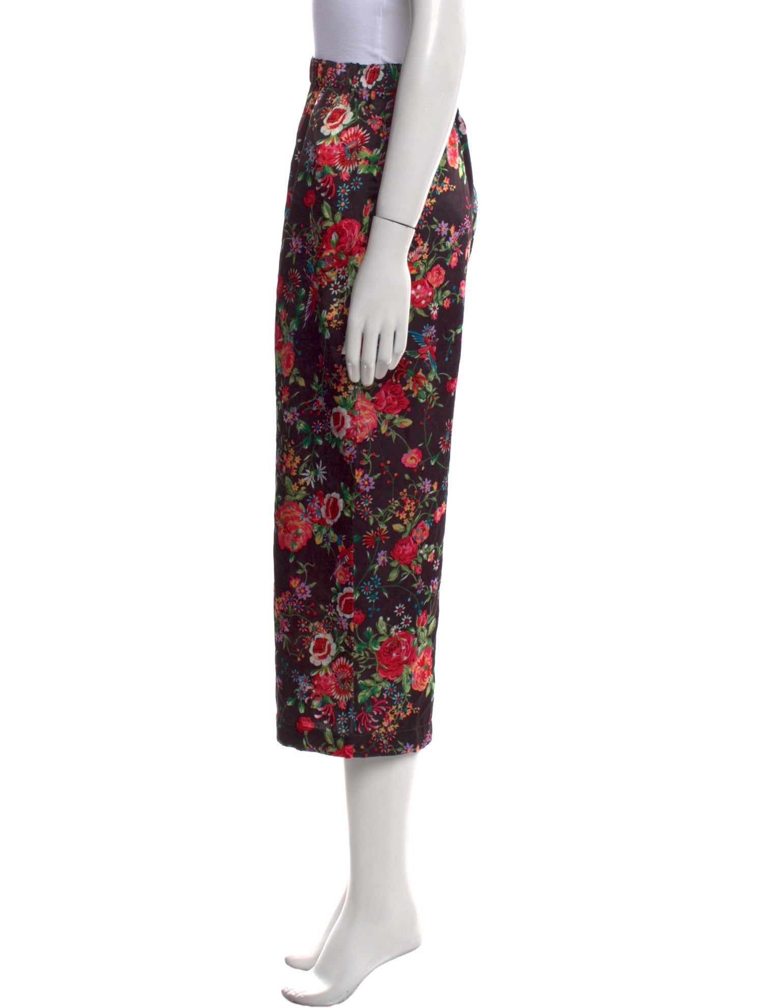 Comme des Garçons Floral Print Wide Leg Pants