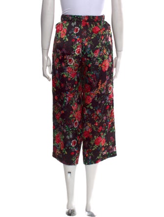 Comme des Garçons Floral Print Wide Leg Pants