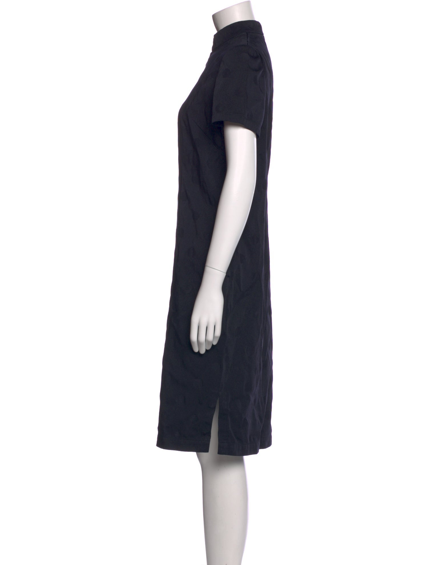 Comme des Garçons Mock Neck Knee-Length Dress