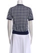 Comme des Garçons Plaid Print Crew Neck Top