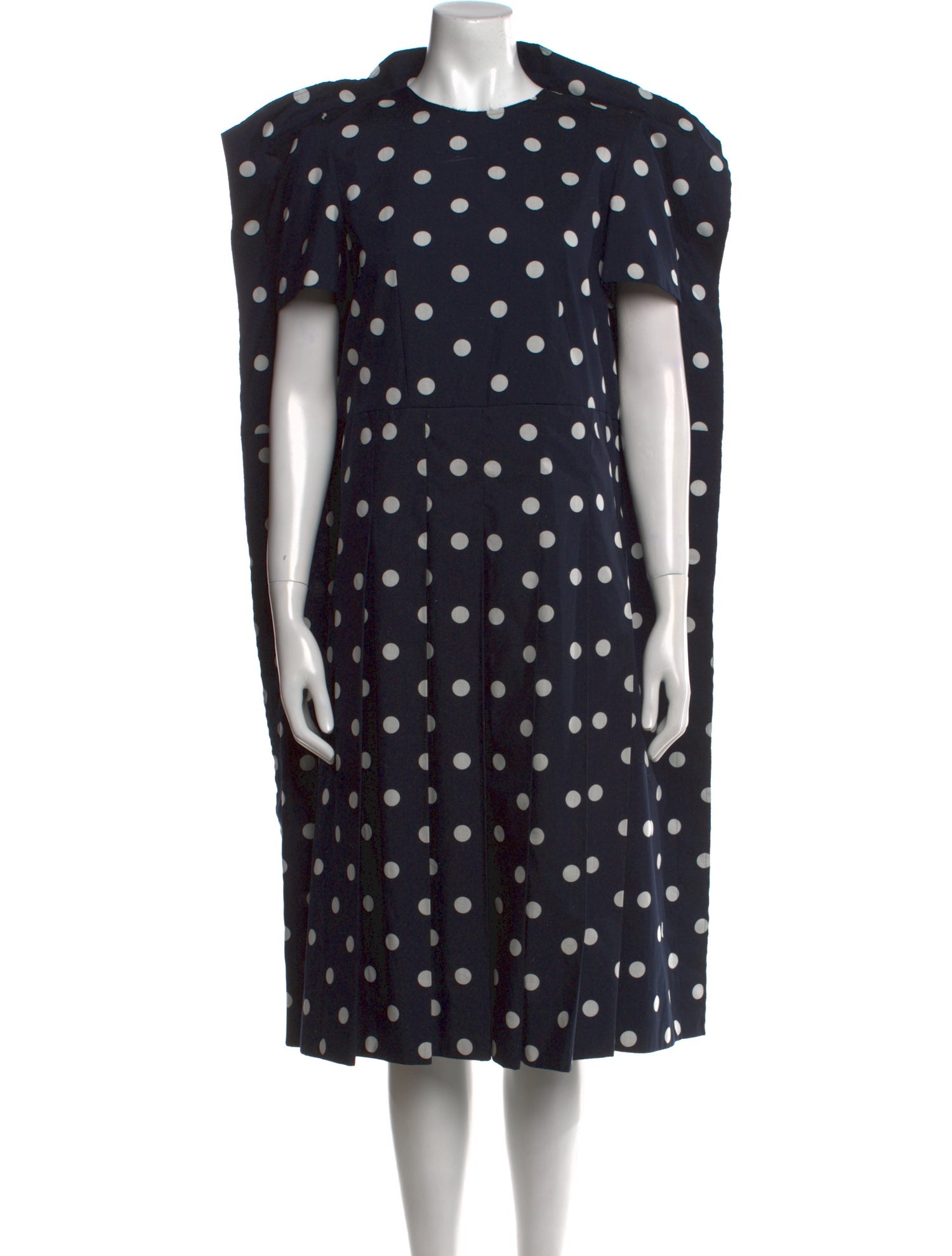 Comme des Garçons Polka Dot Print Midi Length Dress