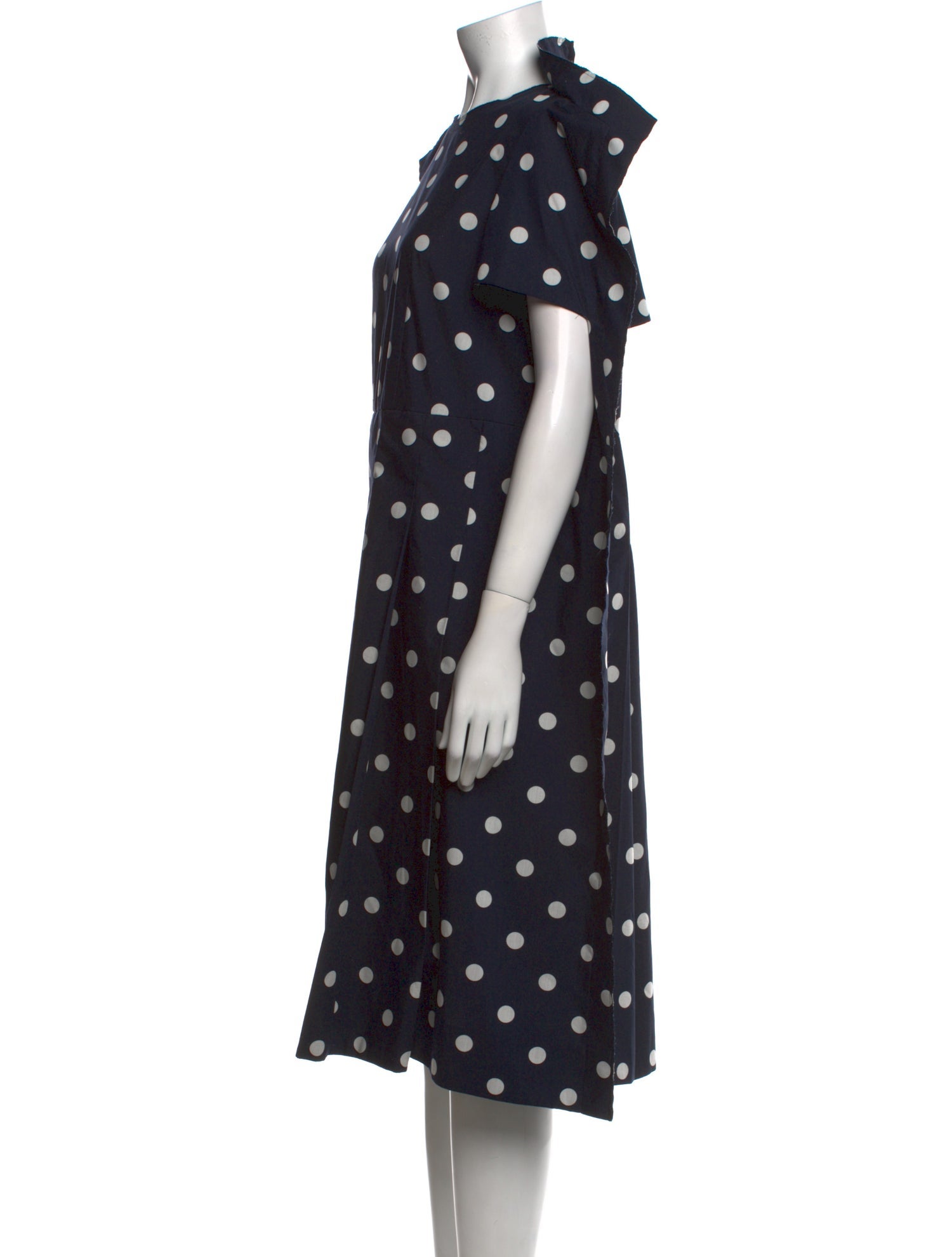 Comme des Garçons Polka Dot Print Midi Length Dress