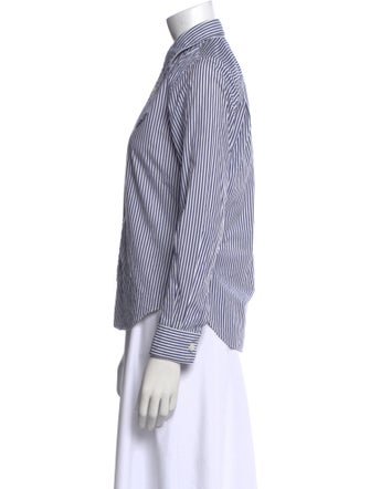 Comme des Garçons Striped Long Sleeve Button-Up Top