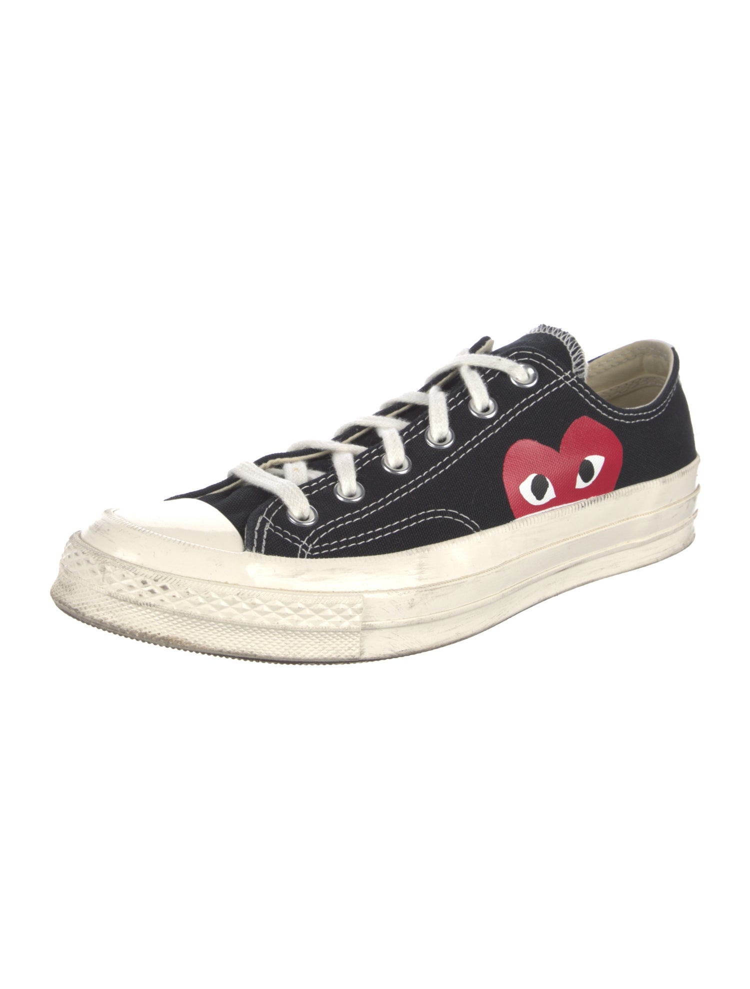 Comme des Garçons Canvas Colorblock Pattern Sneakers