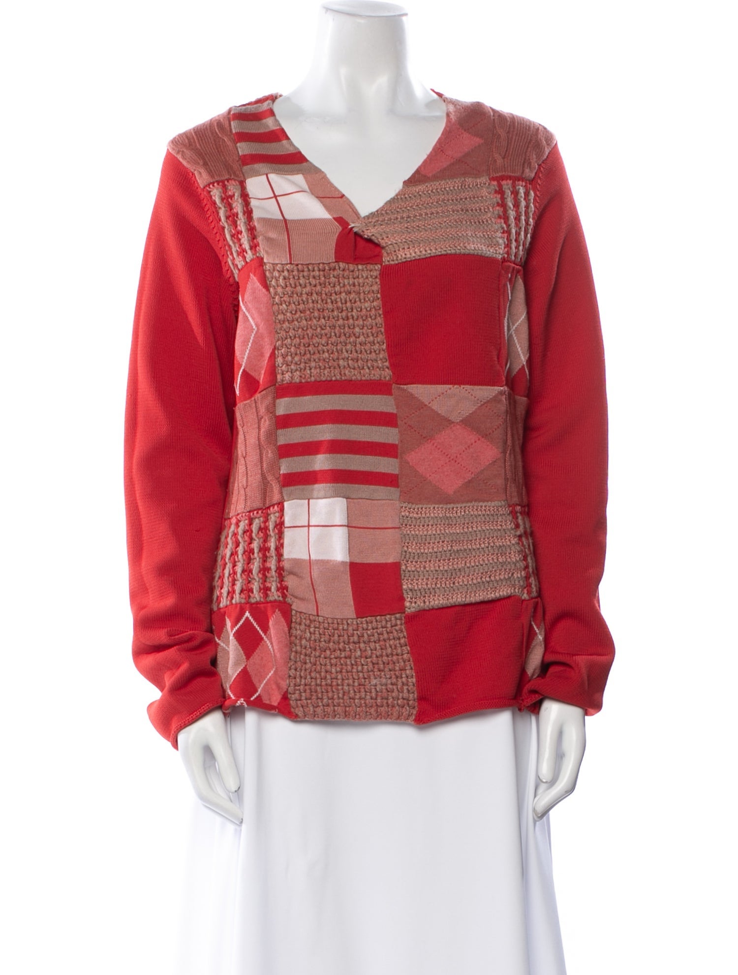 Comme des Garçons Comme des Garçons Striped V-Neck Sweater