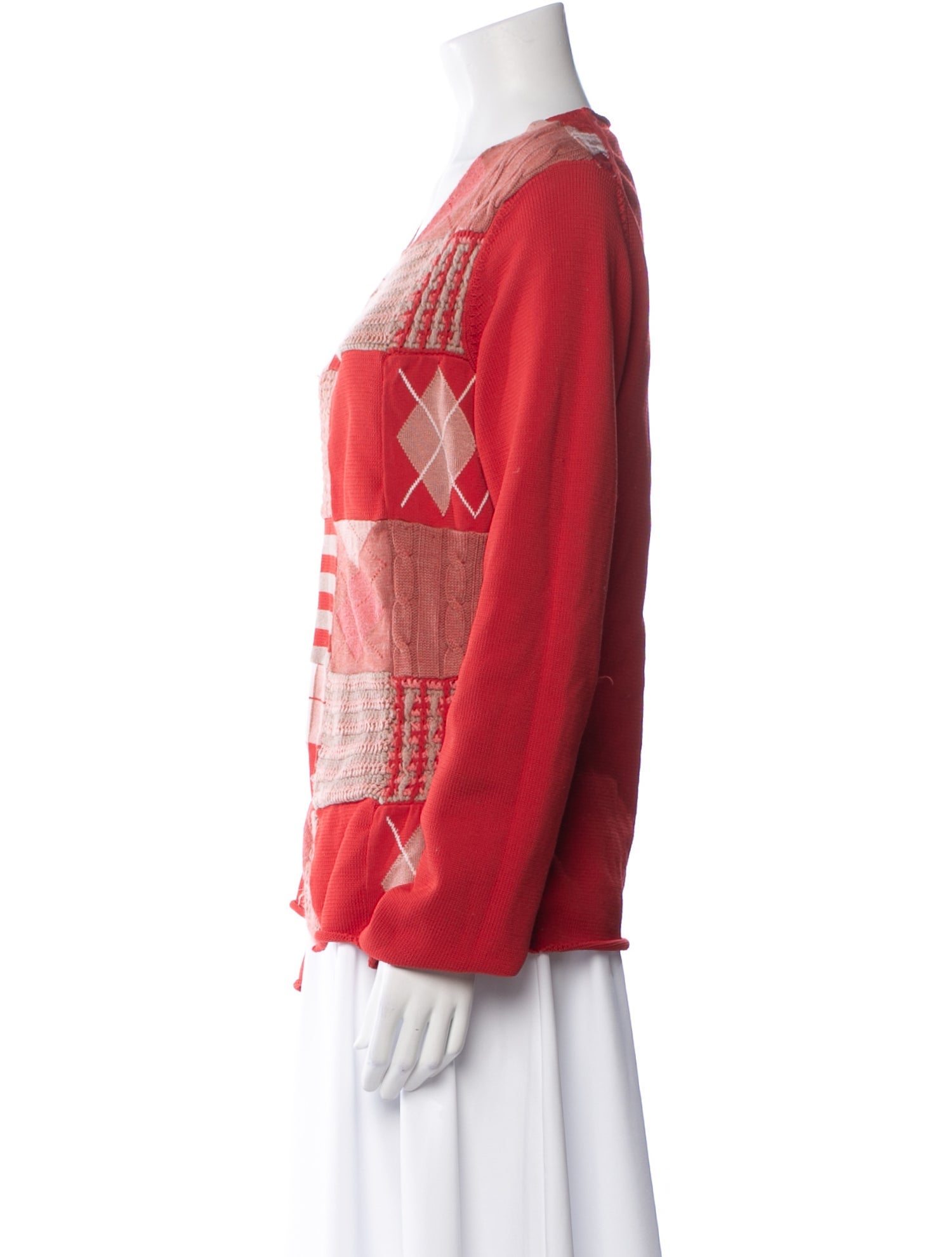 Comme des Garçons Comme des Garçons Striped V-Neck Sweater