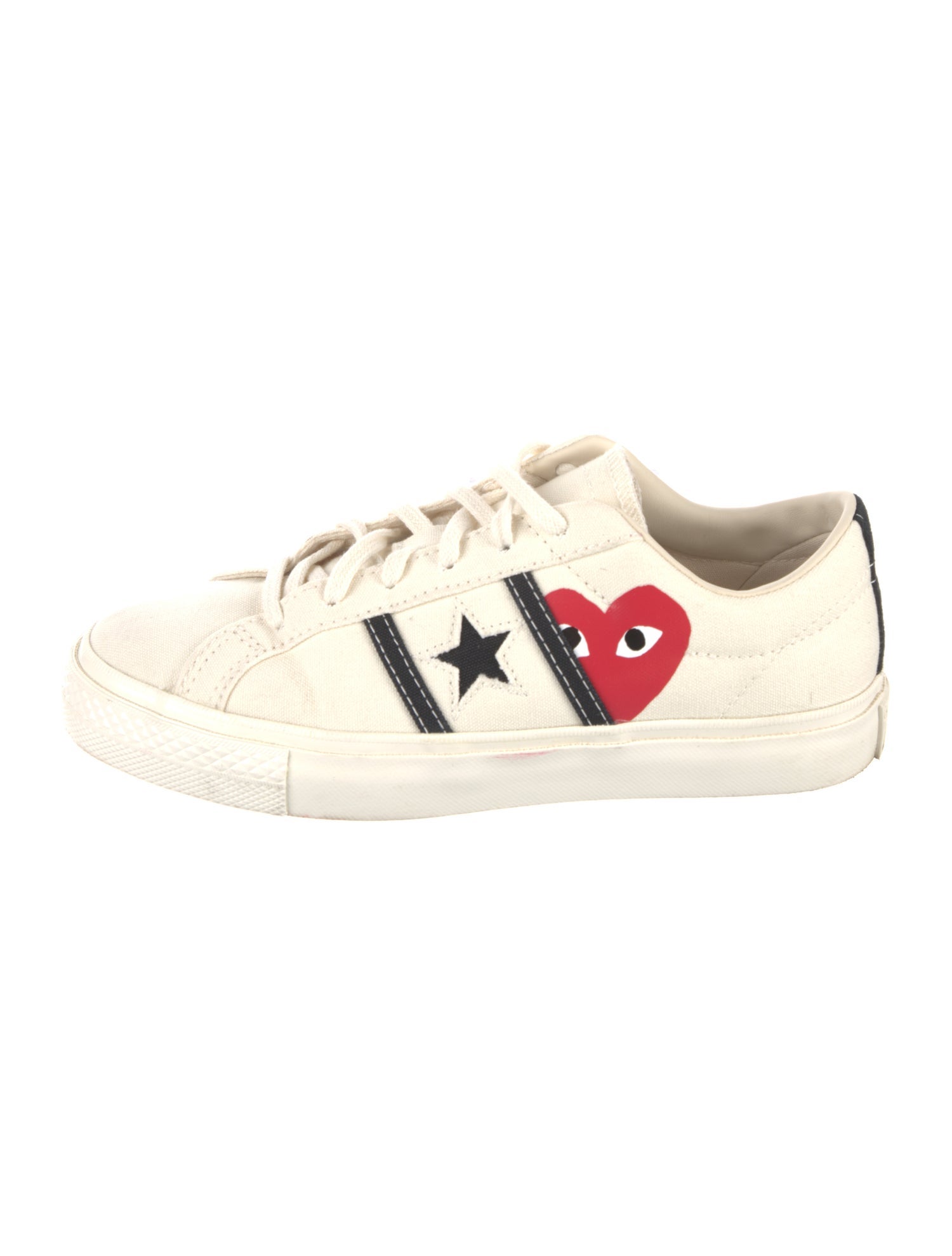Comme des Garçons Canvas Graphic Print Sneakers