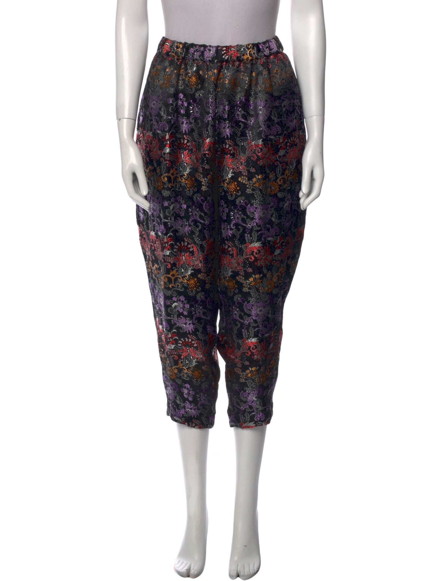 Comme des Garçons Floral Print Straight Leg Pants