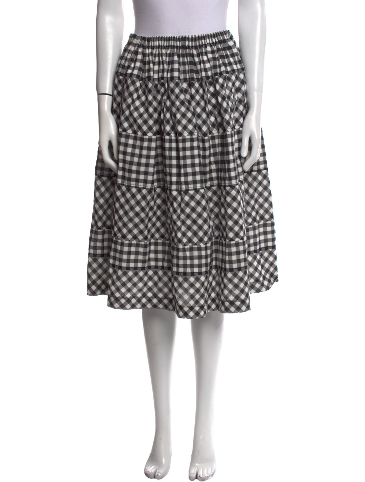 tricot COMME des GARÇONS Plaid Print Knee-Length Skirt