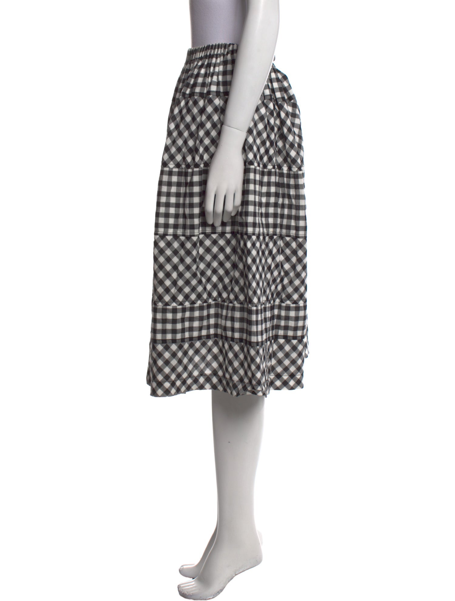 tricot COMME des GARÇONS Plaid Print Knee-Length Skirt