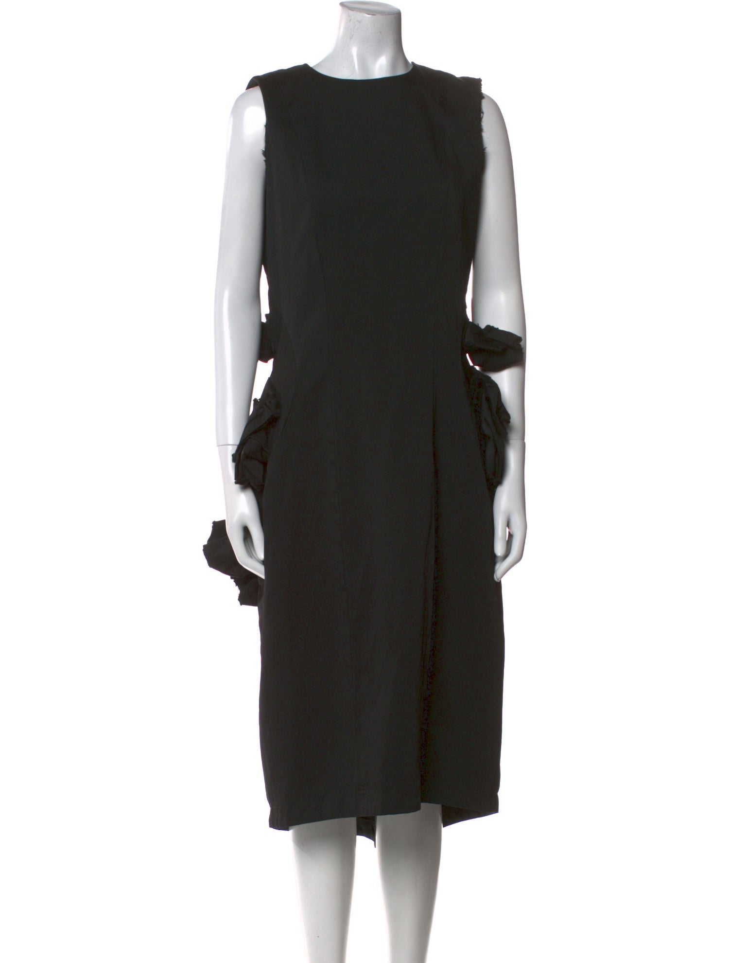 Comme des Garçons Bateau Neckline Midi Length Dress
