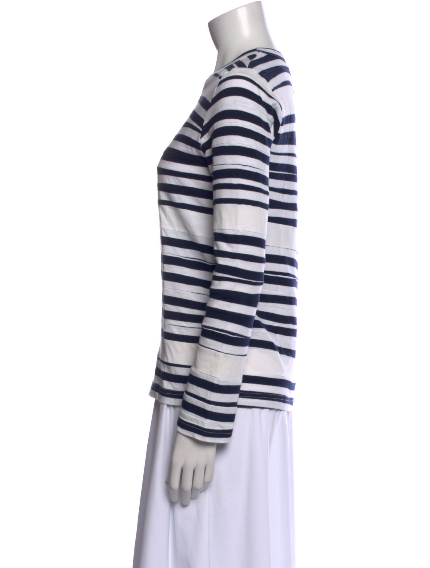 Comme des Garçons Comme des Garçons Striped Crew Neck Top