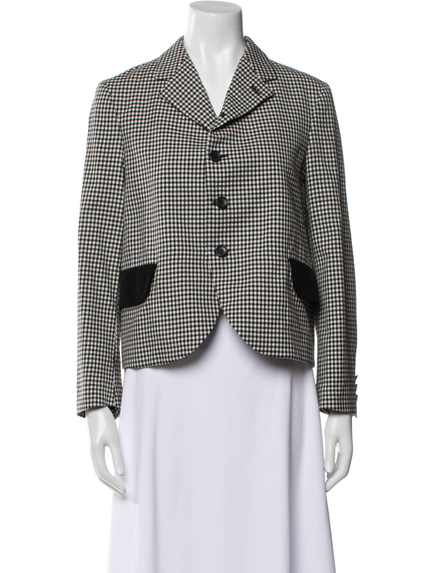 Comme des Garçons Wool Plaid Print Blazer