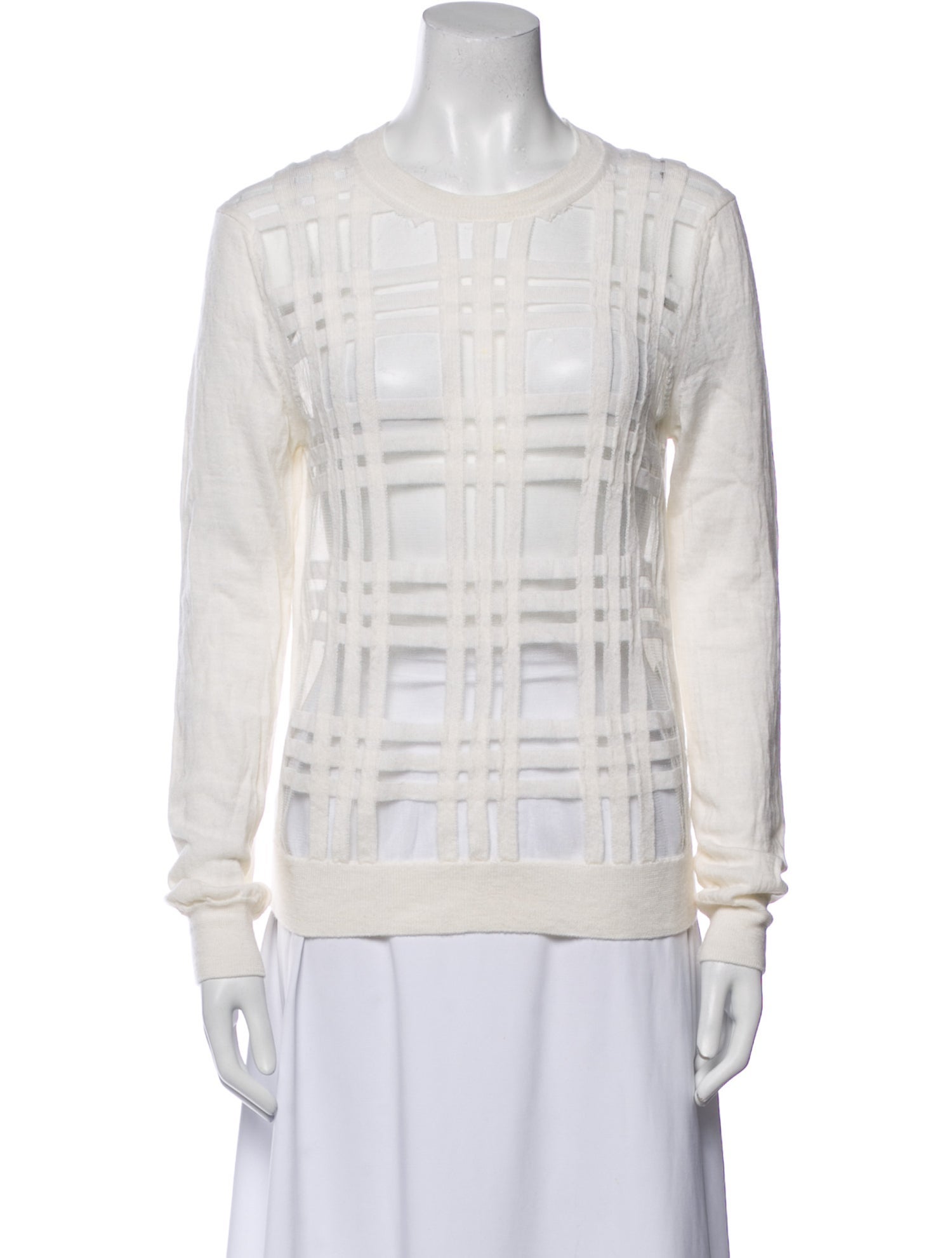 Comme des Garçons Wool Plaid Print Sweater