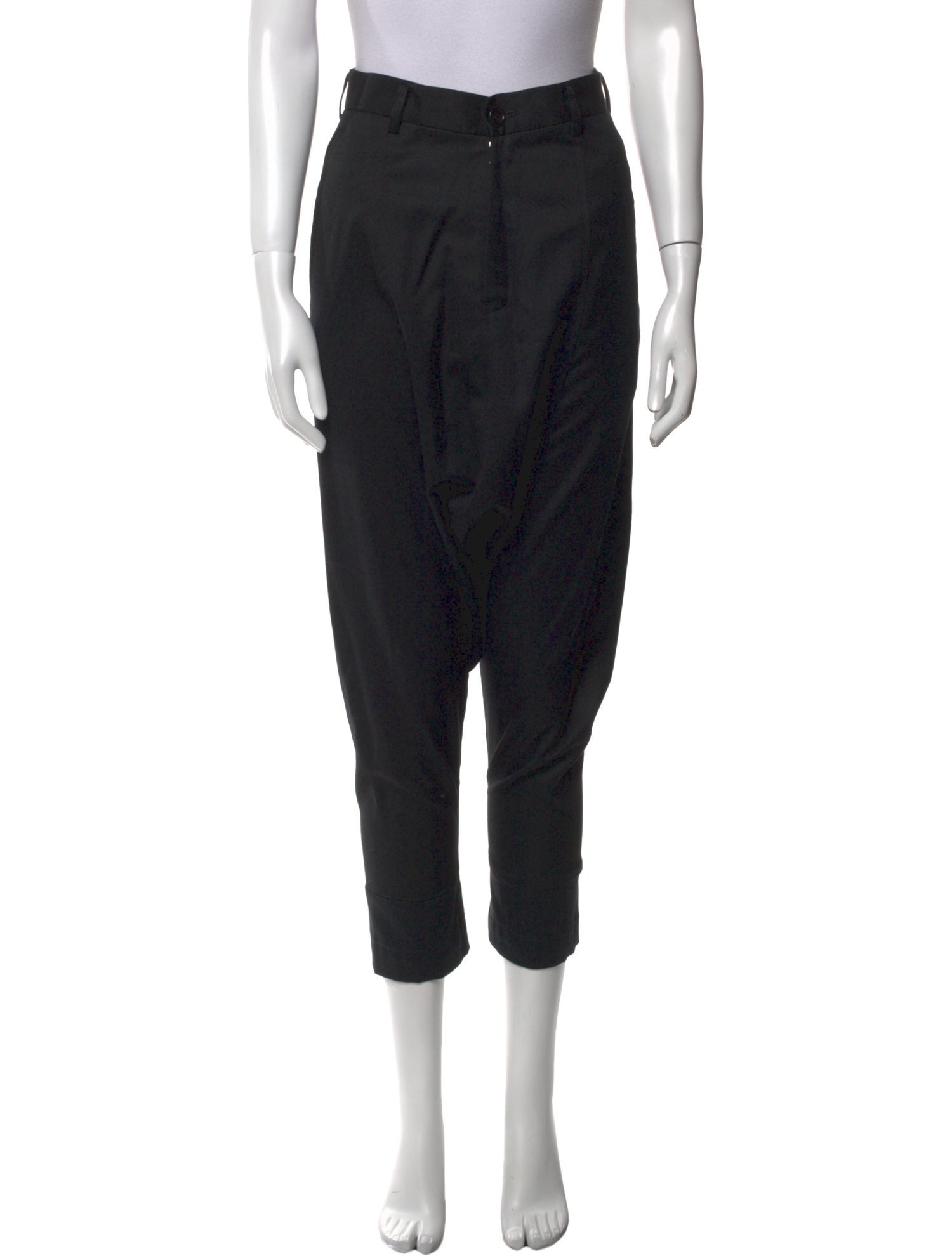 BLACK Comme des Garçons Wool Skinny Leg Pants