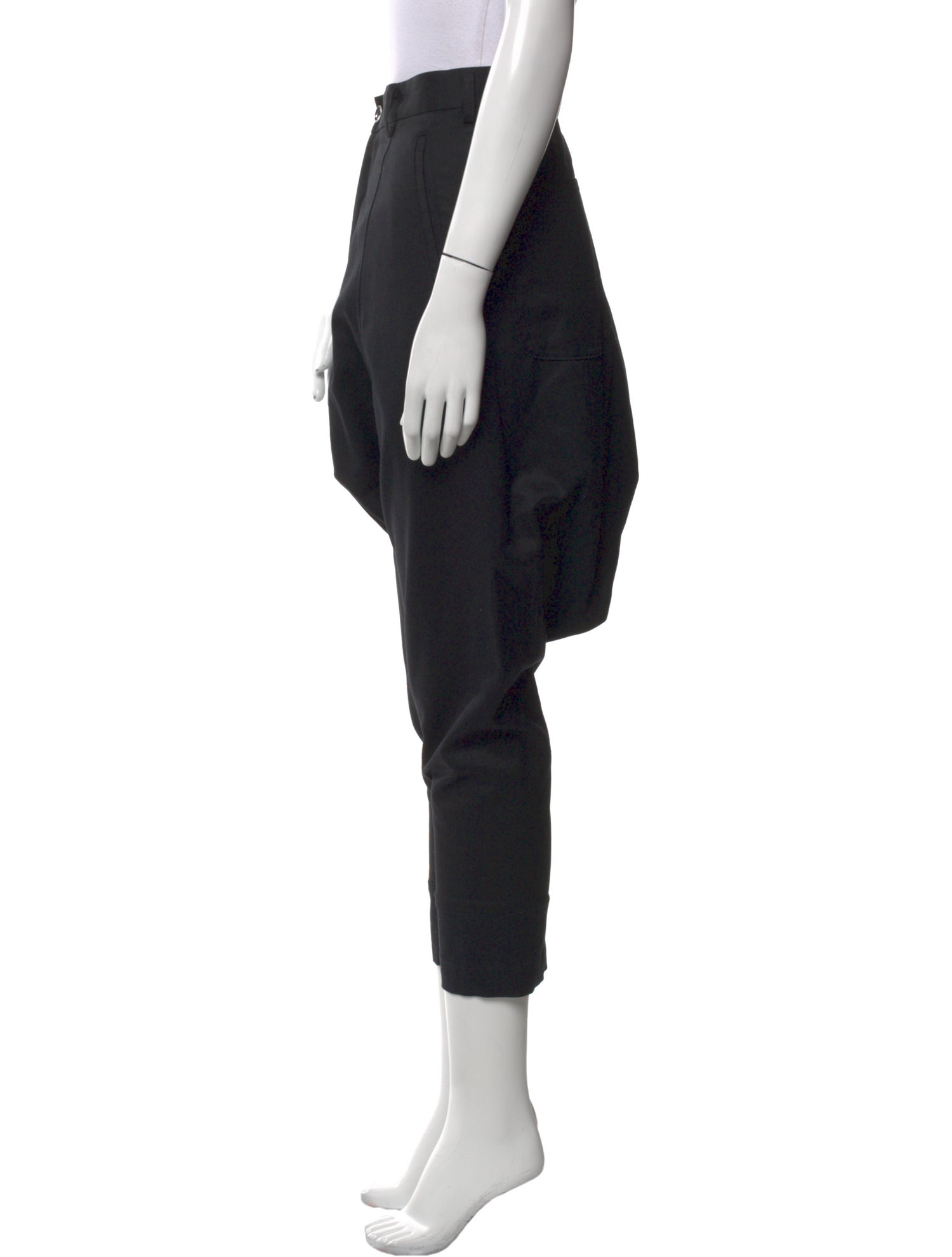 BLACK Comme des Garçons Wool Skinny Leg Pants