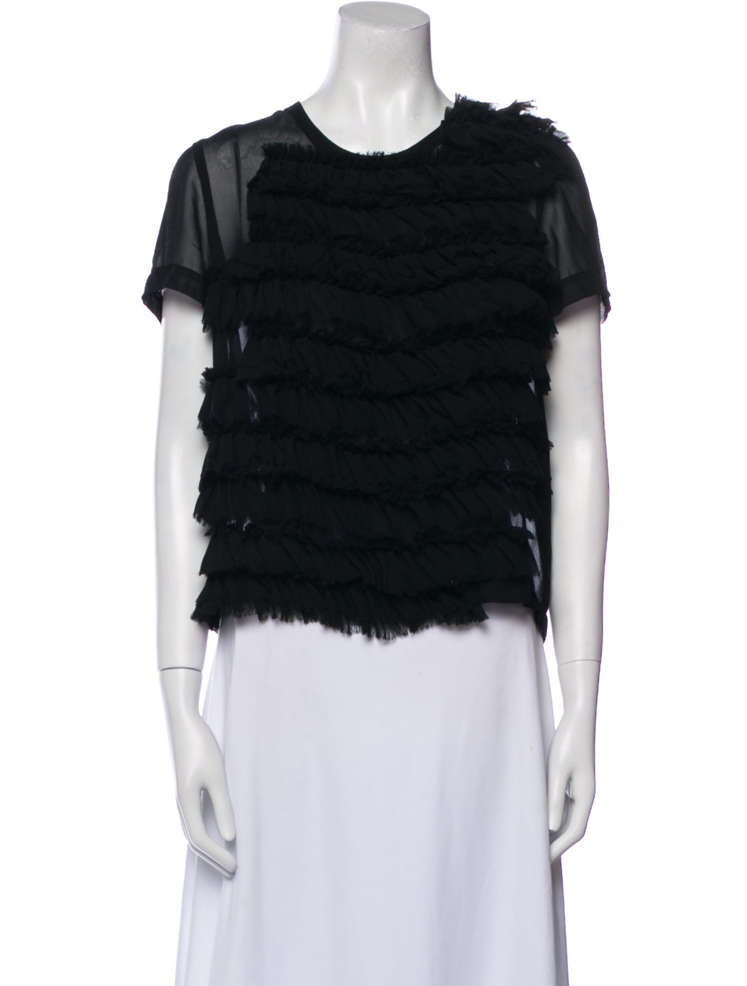 Comme des Garçons Scoop Neck Short Sleeve Top