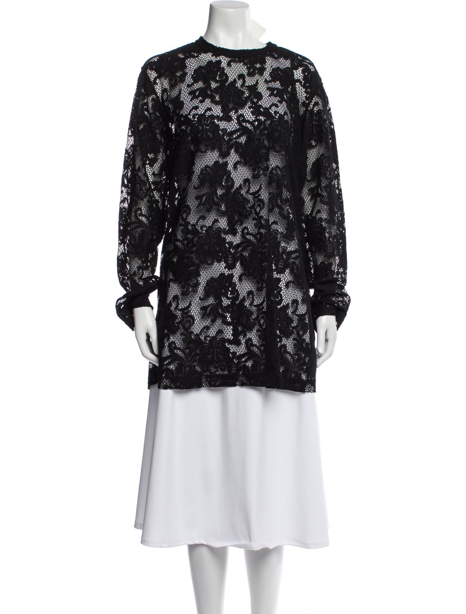 Comme des Garçons Homme Plus Lace Pattern Crew Neck Pullover w/ Tags