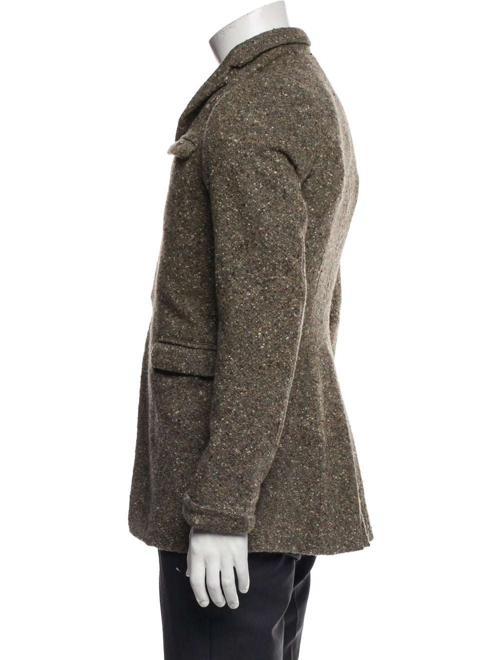 Comme des Garçons Wool Tweed Pattern Peacoat - image 2