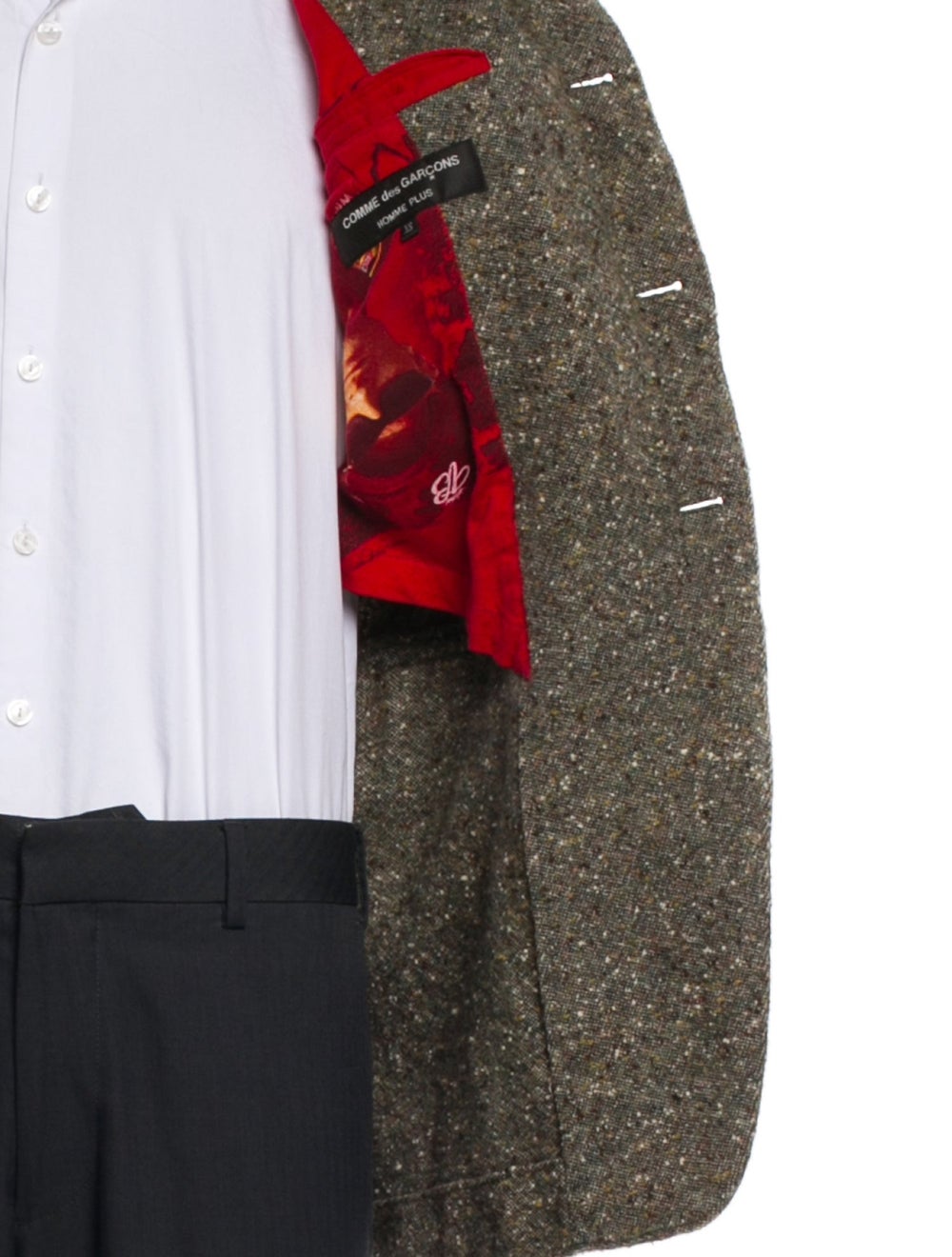 Comme des Garçons Wool Tweed Pattern Peacoat - image 4