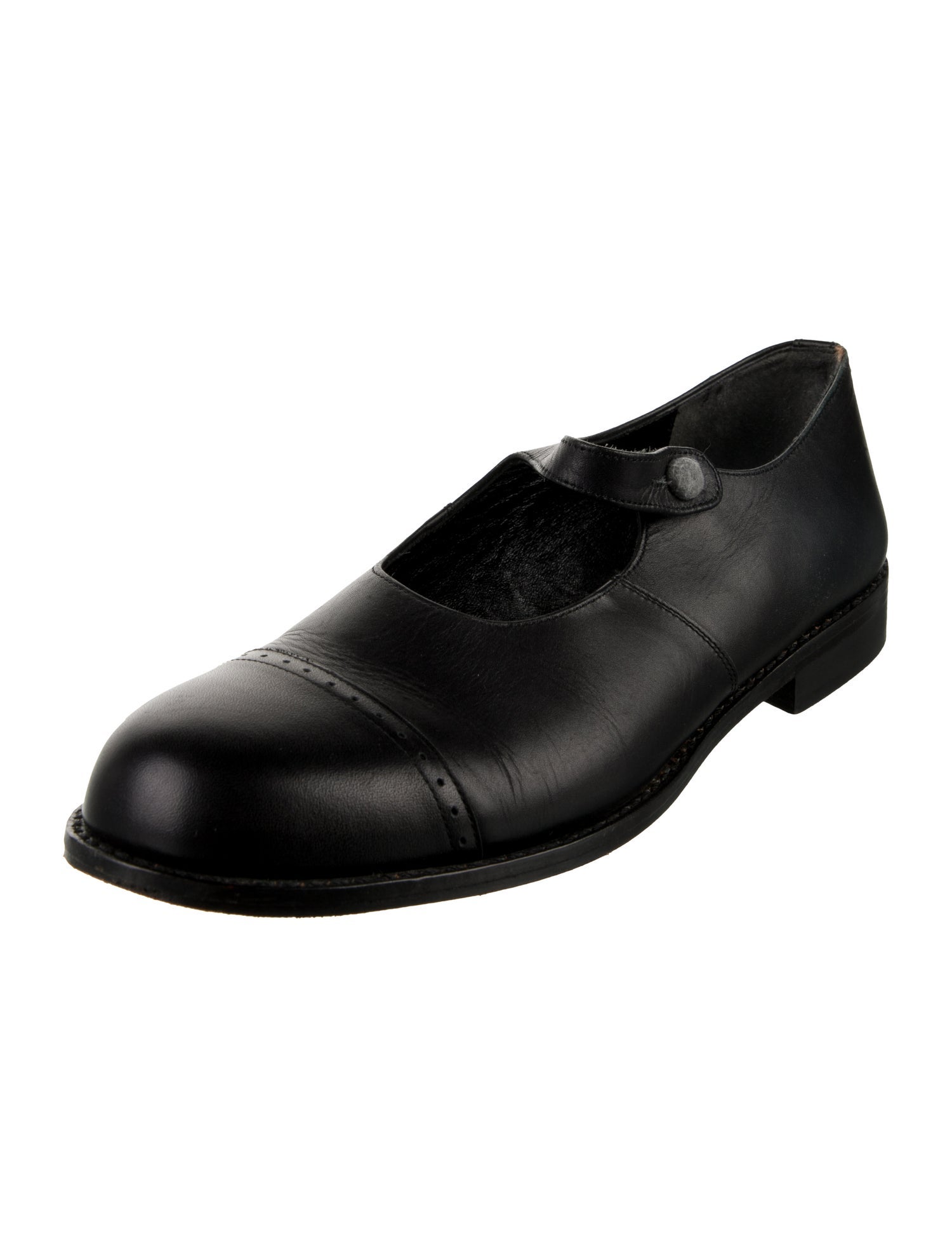 Comme des Garçons Leather Mary Jane Flats
