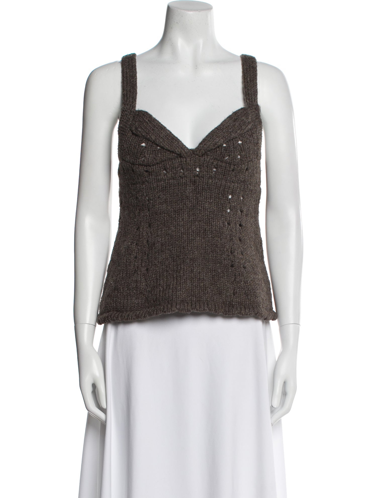 Tao Comme des Garçons Wool V-Neck Top