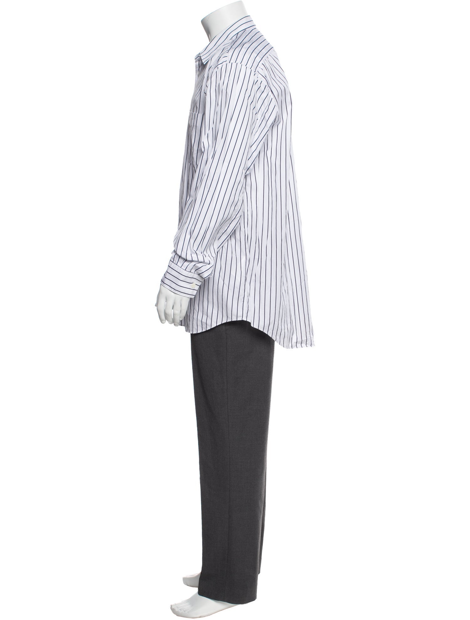 Comme des Garçons SHIRT Striped Long Sleeve Dress Shirt