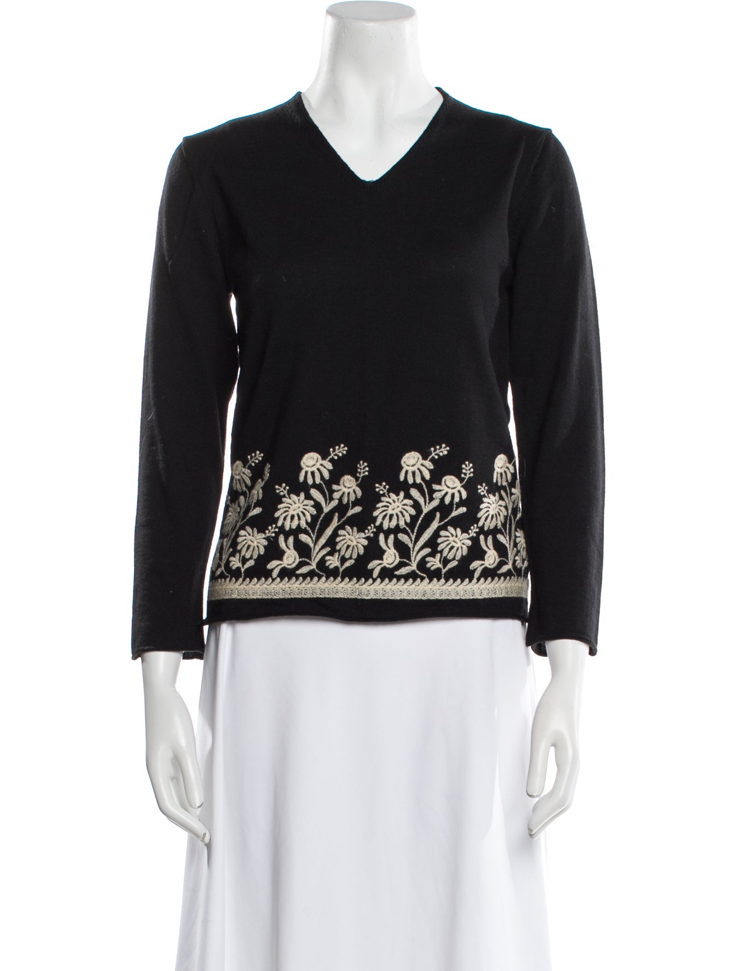 Comme des Garçons Comme des Garçons Wool Floral Print Sweater